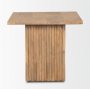 70631 - June Light Brown Wood w/ Fluting Square Side Table