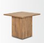 70631 - June Light Brown Wood w/ Fluting Square Side Table