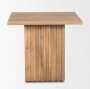 70631 - June Light Brown Wood w/ Fluting Square Side Table