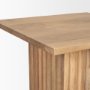 70631 - June Light Brown Wood w/ Fluting Square Side Table
