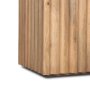 70631 - June Light Brown Wood w/ Fluting Square Side Table