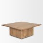 70632-AB - June Light Brown Wood w/ Fluting Square Coffee Table