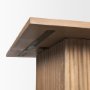 70632-AB - June Light Brown Wood w/ Fluting Square Coffee Table