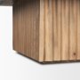 70632-AB - June Light Brown Wood w/ Fluting Square Coffee Table