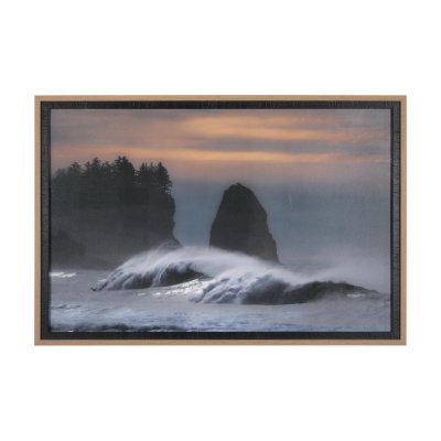 15212 - Crashing Wave by Chad Mackay a Hand Embellished Textured Framed Photo Art Print Matted under Glass