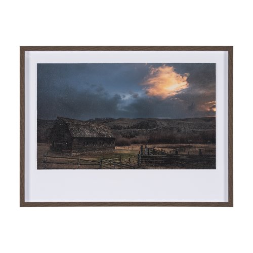 15218 - Storm's Horizon by Chad Mackay a Hand Embellished Textured Framed Photo Art Print Matted under Glass