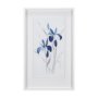15220 - Blue Iris II by Mercana Studio a Hand Embellished Textured Framed Art Print Matted under Glass