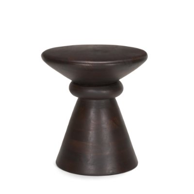 70511 - Palmera Dark Brown Wood Pedestal Accent Table