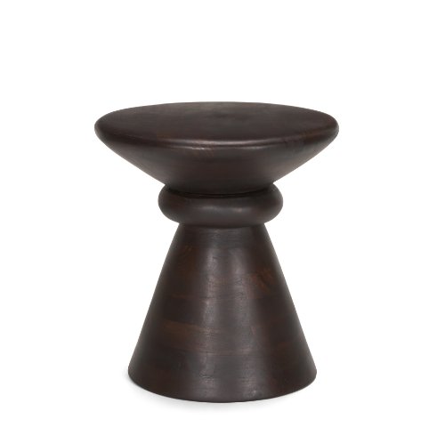 70511 - Palmera Dark Brown Wood Pedestal Accent Table