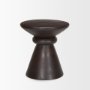 70511 - Palmera Dark Brown Wood Pedestal Accent Table