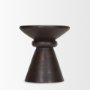 70511 - Palmera Dark Brown Wood Pedestal Accent Table