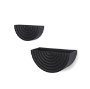 70532 - Shilo Matte Black Metal Hanging Wall Planter (Set of 2)