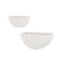 70533 - Shilo Matte White Metal Hanging Wall Planter (Set of 2)