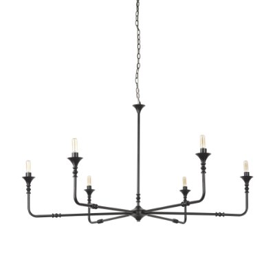 70695 - Gabriel Large Matte Black Chandelier