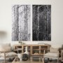102050-L - Forest BW I by Ariana a Hand Embellished Textured Canvas