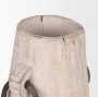 70513 - Monique Small Light Brown w/ Handles Wood Pot