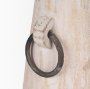 70513 - Monique Small Light Brown w/ Handles Wood Pot