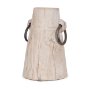 70514 - Monique Large Light Brown w/ Handles Wood Pot
