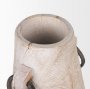 70514 - Monique Large Light Brown w/ Handles Wood Pot