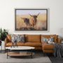 15017 - Young and Old Highlander by Mercana Studio Hand Embellished Framed Photo Art Print Matted under Glas