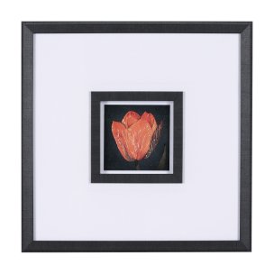 Flower Portrait II by Mercana Studio a Hand Embellished Textured Framed Art Print Matted under Glass