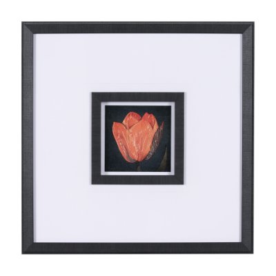 15225 - Flower Portrait II by Mercana Studio a Hand Embellished Textured Framed Art Print Matted under Glass