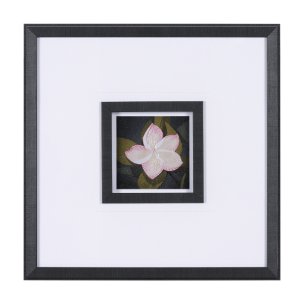 Flower Portrait III by Mercana Studio Hand Embellished Textured Framed Art Print Matted under Glass