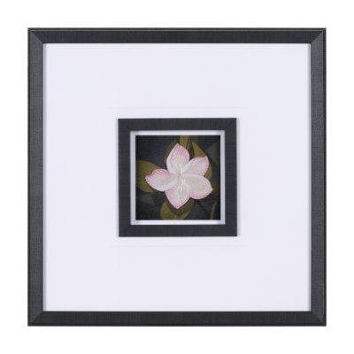 15226 - Flower Portrait III by Mercana Studio Hand Embellished Textured Framed Art Print Matted under Glass