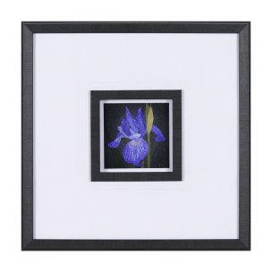 Flower Portrait IV by Mercana Studio a Hand Embellished Textured Framed Art Print Matted under Glass