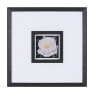 Flower Portrait V by Mercana Studio a Hand Embellished Textured Framed Art Print Matted under Glass