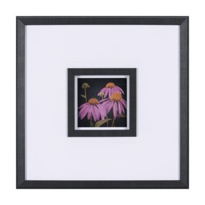 15229 - Flower Portrait VI by Mercana Studio a Hand Embellished Textured Framed Art Print Matted under Glass