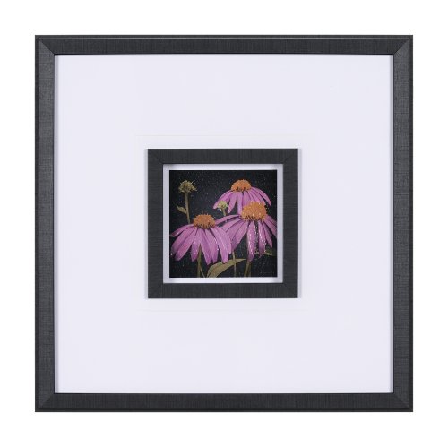 15229 - Flower Portrait VI by Mercana Studio a Hand Embellished Textured Framed Art Print Matted under Glass