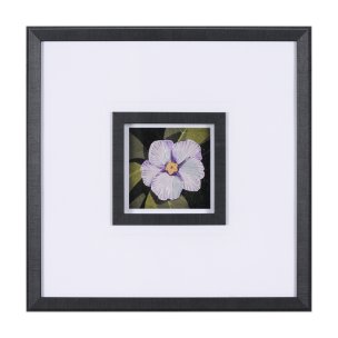 Flower Portrait VII by Mercana Studio Hand Embellished Textured Framed Art Print Matted under Glass