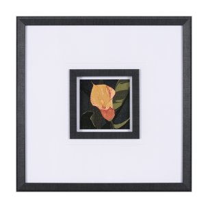 Flower Portrait VIII by Mercana Studio Hand Embellished Textured Framed Art Print Matted under Glass