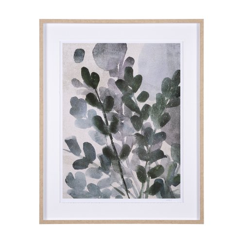 15235 - Summer Foliage II by Mercana Studio a Hand Embellished Textured Framed Art Print Matted under Glass