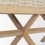 68459 - Solis II 50L x 16W Brown Base Beige Woven Leather Cushion Accent Bench