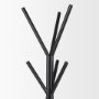 70522 - Everett Matte Black Metal w/ Two Metal Shelves Coat Rack