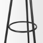 70522 - Everett Matte Black Metal w/ Two Metal Shelves Coat Rack
