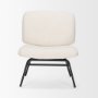 70684 - Nora Cream Fabric w/ Matte Black Metal Legs Accent Chair