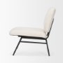 70684 - Nora Cream Fabric w/ Matte Black Metal Legs Accent Chair