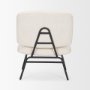 70684 - Nora Cream Fabric w/ Matte Black Metal Legs Accent Chair
