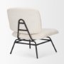 70684 - Nora Cream Fabric w/ Matte Black Metal Legs Accent Chair