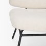 70684 - Nora Cream Fabric w/ Matte Black Metal Legs Accent Chair