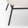 70684 - Nora Cream Fabric w/ Matte Black Metal Legs Accent Chair