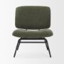 70685 - Nora Forest Green Fabric w/ Matte Black Metal Legs Accent Chair