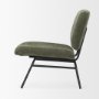 70685 - Nora Forest Green Fabric w/ Matte Black Metal Legs Accent Chair
