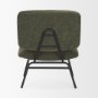 70685 - Nora Forest Green Fabric w/ Matte Black Metal Legs Accent Chair