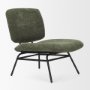 70685 - Nora Forest Green Fabric w/ Matte Black Metal Legs Accent Chair