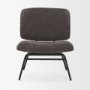 70732 - Nora Charcoal Fabric w/ Matte Black Metal Legs Accent Chair