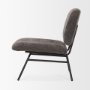 70732 - Nora Charcoal Fabric w/ Matte Black Metal Legs Accent Chair